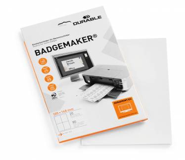 Indstiksark badgemaker&reg; a6 Mikroperforerede indstiksark til navneskilte i format A6.