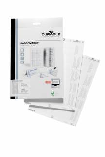 Indstiksark badgemaker®30x65 mm Mikroperforerede indstiksark til navneskilte i format 30x65 mm