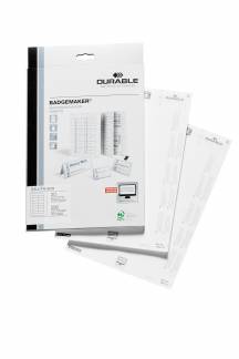 Indstiksark badgemaker®34x74mm Mikroperforerede indstiksark til navneskilte i format  34x74mm