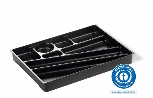 Idealbox skuffeindsats blue angel Bakke med otte rum. Blue Angel milj&oslash;certificeret.