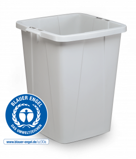 Affaldsspand durabin® eco 90 Blue Angel certificeret populær og nyttig affaldsspand med bærehåndtag. Kan rumme 90 liter.