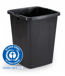 Affaldsspand durabin® eco 90 Blue Angel certificeret populær og nyttig affaldsspand med bærehåndtag. Kan rumme 90 liter.