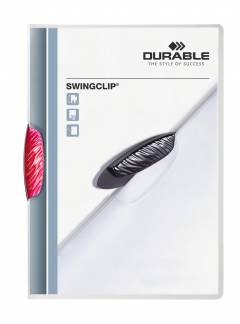 Klemmappe swingclip&reg; 30 a4 transparent Klemmappe i transparent plast med farvet plastclip, for op til 30 A4 ark.