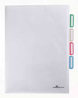 Plastomslag 3-delt a4 Projektmappe med 3 rum til effektiv opbevaring af dokumenter. 5 stk/pose