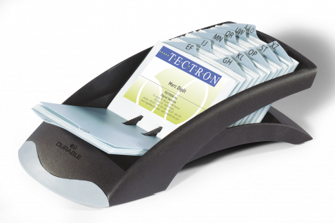 Visifix® desk vegas Visitkortkasse med 100 lommer med plads til 200  visitkort.