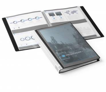 Displaybog duralook&reg; plus a4 40 lommer Med printbar rygetiket og transparent lomme p&aring; forsiden. Med 40 displaylommer/ rygbredde: 25 mm