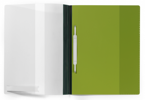 Tilbudsmappe a4+ etiketlomme 115x16 mm Den ekstra brede kvalitetsmappe til daglig brug, også velegnet til brug med hullede lommer. Med etiketholder i bunden af forsiden og slids til ophængningsskinne.