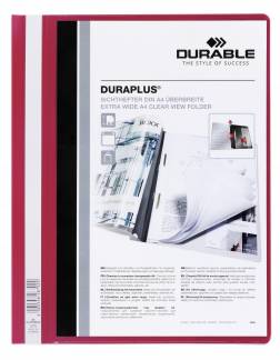 Duraplus® Tilbudsmappe A4 med farvet ryg, bagside og klar dobbelt forside.