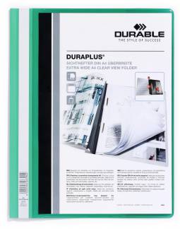 Duraplus&reg; Tilbudsmappe A4 med farvet ryg, bagside og klar dobbelt forside.