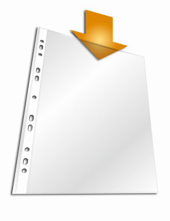 Plastlomme til ringbind standard a4 pp æske med 100 Universalhullet plastlomme af PP med forstærkede huller.