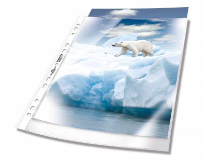 Plastlomme til ringbind premium a4 pp pose med 100 Universalhullet plastlomme i ekstra god kvalitet. Forst&aelig;rkede huller.