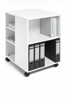 Multifunktionsvogn 74/59 åben Vogn af melamin, åben på tre sider med 6 hylder.