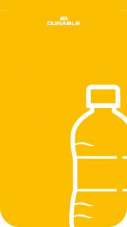 Affaldsbeholder durasort&reg; 55l gul Affaldsbeholder af metal med farvet indkast og en aftagelig inderbeholder af plast.