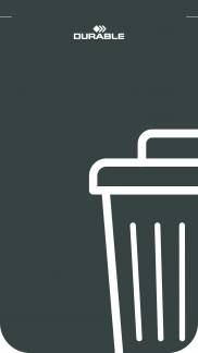 Affaldsbeholder durasort&reg; 55l restaffald Affaldsbeholder af metal med farvet indkast og en aftagelig inderbeholder af plast.