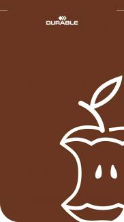 Affaldsbeholder durasort&reg; 55l brun Affaldsbeholder af metal med farvet indkast og en aftagelig inderbeholder af plast.