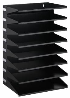 8 delt sorteringsfag Praktisk sorteringsfag med 3 sektioner til A4 / folioformat. Hjælper dig med at sortere og gemme dine dokumenter. Velegnet til vægmontering.