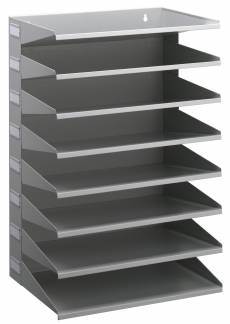 8 delt sorteringsfag Praktisk sorteringsfag med 3 sektioner til A4 / folioformat. Hjælper dig med at sortere og gemme dine dokumenter. Velegnet til vægmontering.