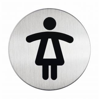 Skilt dametoilet Pictogram af rustfrit st&aring;l