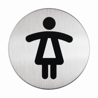 Skilt dametoilet Pictogram af rustfrit stål