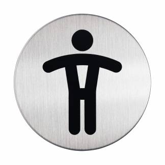 Skilt herretoilet Pictogram af rustfrit st&aring;l