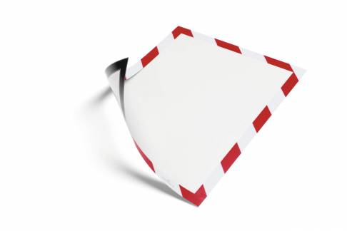 Inforamme duraframe&reg; magnetic security a4 To farvet magnetisk informationsramme til sikkerhed og advarsel oplysninger i A4-format. 5 stk/pose