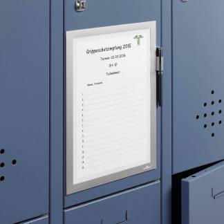 Inforamme duraframe magnetic note a4 Magnetisk inforamme til at skrive direkte p&aring; A4 dokumentet inderfor rammen, 1 stk. pk.