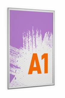 Klikramme aluminium  a1 Klikramme med 25 mm aluminium profil i A1 format