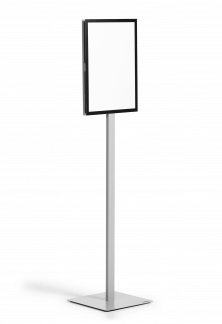 Gulvskilt info stand basic a3 Robust gulvstander med skilt, der kan bruges i stående eller liggende format, samt mulighed for at have skilteinformation på både for- og bagsiden. Det er nemt at udskifte dokumentet i A3-inforammen