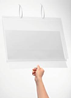 Vandt&aelig;t infolomme a3 kabelbindere Vandt&aelig;t infolomme til information udend&oslash;rs og i fugtige indend&oslash;rsmilj&oslash;er. Med kabelbindere til fastg&oslash;relse p&aring; f.eks. Gitre