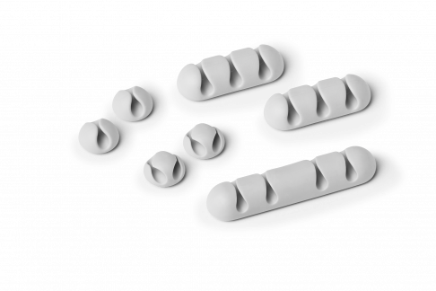 Cavoline® clip mix Sæt med selvklæbende holder til 1, 2, 3 og 4 USB-kabler, 7 stk pr. pk.