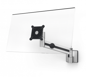 Sk&aelig;rmholder pro med arm til 1 sk&aelig;rm, v&aelig;gbeslag En fleksibel sk&aelig;rmholder arm til v&aelig;gmontering. Nem justering af sk&aelig;rmen p&aring; grund af den interne gasfjeder