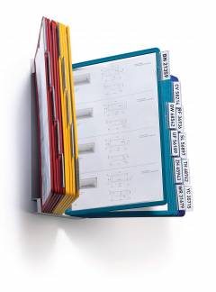 Vario&reg; wall 20 Komplet registersystem med v&aelig;gstativ af metal og 20 A4-lommer i polypropylen.