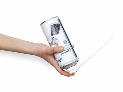 Trykluftrenser powerclean&reg; invertible 200 Komprimeret luftspray POWERCLEAN for reng&oslash;ring af utilg&aelig;ngelige eller sarte overflader. Med praktisk sprayr&oslash;r. Flasken kan anvendes i valgfri vinkel. Let ant&aelig;ndeligt gas. Indhold 200 ml.