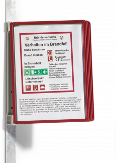 Registersystem vario® magnet wall 5 Komplet registersystem med magnetisk vægstativ og 5 stk A4-lommer i polypropylen.