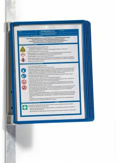 Registersystem vario&reg; magnet wall 5 Komplet registersystem med magnetisk v&aelig;gstativ og 5 stk A4-lommer i polypropylen.