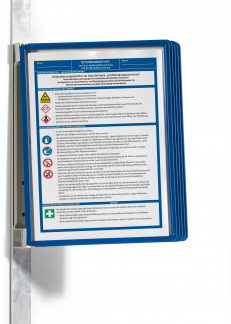 Registersystem vario® magnet wall 5 Komplet registersystem med magnetisk vægstativ og 5 stk A4-lommer i polypropylen.