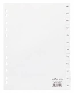 Register jan-dez Universalhullet register med trykte faner Jan-Dez ogkartonforblad.