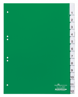 Faneblad 1-12 Faneblade i kraftig plast med dobbelte faner, hvor fanepapiret kan udskiftes. A4 format.