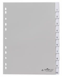 Faneblad a4 10-delt med dobbelte faner med forsideblad pp Faneblade i kraftig pp-plast med dobbelte faner, hvor fanepapiret kan udskiftes.