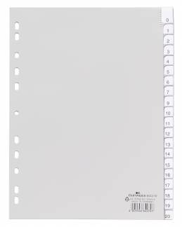 Faneblad 20-delt Faneblade i kraftig pp-plast med dobbelte faner, hvor fanepapiret kan udskiftes.