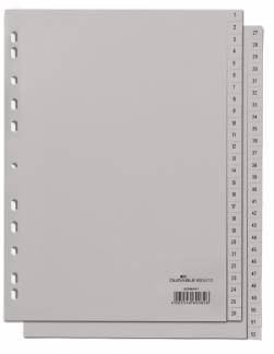 Register 1-52 Universalhullet polypropylen register med trykte faner 1-52.