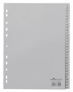 Register 1-31 Universalhullet polypropylen register med trykte faner 1-31.