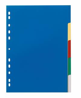 Faneblad 1-5 Faneblad i pp-plast med kartonforblad. A4 format