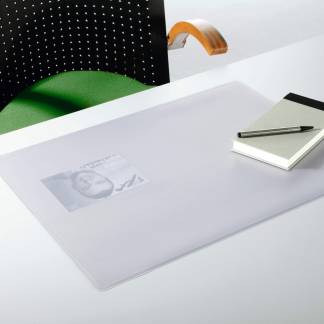 Skriveunderlag duraglas&reg; 530x400 mm Transparent og anti-genskin skriveunderlag. Ideel til underliggende notater mm.