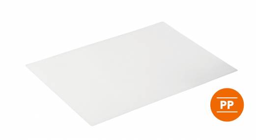 Skriveunderlag  til konferencerum 420x300 pp Semi-transparent skriveunderlag af  PP i kompakt st&oslash;rrelse til konference- og m&oslash;delokaler