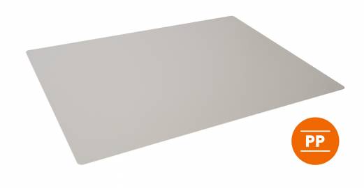 Skriveunderlag 650 x 500 mm med afrundede hj&oslash;rner  pp Skriveunderlag PP med fleksibel skriveflade, afrundede hj&oslash;rner