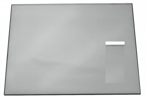 Skriveunderlag 650x520 mm med transparent overflade Skriveunderlag med transparent dækplade