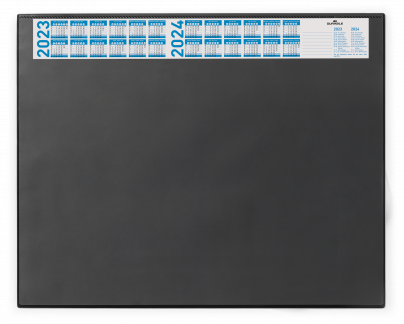 Skriveunderlag 650x520 mm med årskalender og transparent overflade Skriveunderlag med kalender i 4 år. Med transparent dækplade