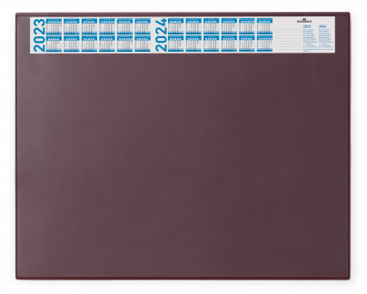 Skriveunderlag 650x520 mm med årskalender og transparent overflade Skriveunderlag med kalender i 4 år. Med transparent dækplade