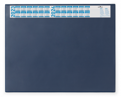 Skriveunderlag 650x520 mm med årskalender og transparent overflade Skriveunderlag med kalender i 4 år. Med transparent dækplade